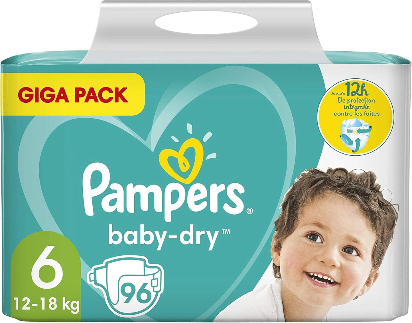 Pampers (Alte Versie) Babyluiers Maat 6 (12-18Kg), 96 Stück, Extra Large, GIGA PACK Naty Shop
