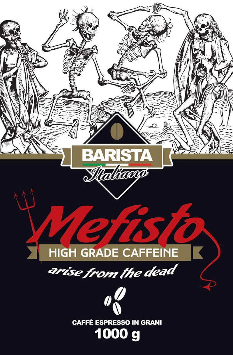 🔱 Mephisto - Extreem sterke koffie 🔱 1KG koffiebonen 🔱 Koffie met een hoog cafeïnegehalte 🔱 Robuuste premie