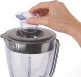 BLACK+DECKER Keukenmixer | 500W | 2 snelheden | Pulsfunctie | Glasrug | 1,5L | Edelstahlmesser Mit 4 Klingen | Herausnehmbar en Leicht Zu Reinigen | Weiß en Grau Kitchen Naty Shop