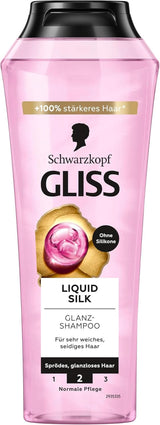 Gliss Shampoo Liquid Silk (250 ml), voor kwetsbaar en dof haar Douchen en baden Naty Shop