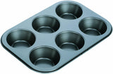 Backform, Zwart, 26,5 X 18 X 3 Cm Vormen en bakplaten Naty Shop 6 Muffin