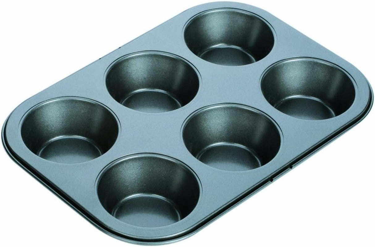 Backform, Zwart, 26,5 X 18 X 3 Cm Vormen en bakplaten Naty Shop 6 Muffin