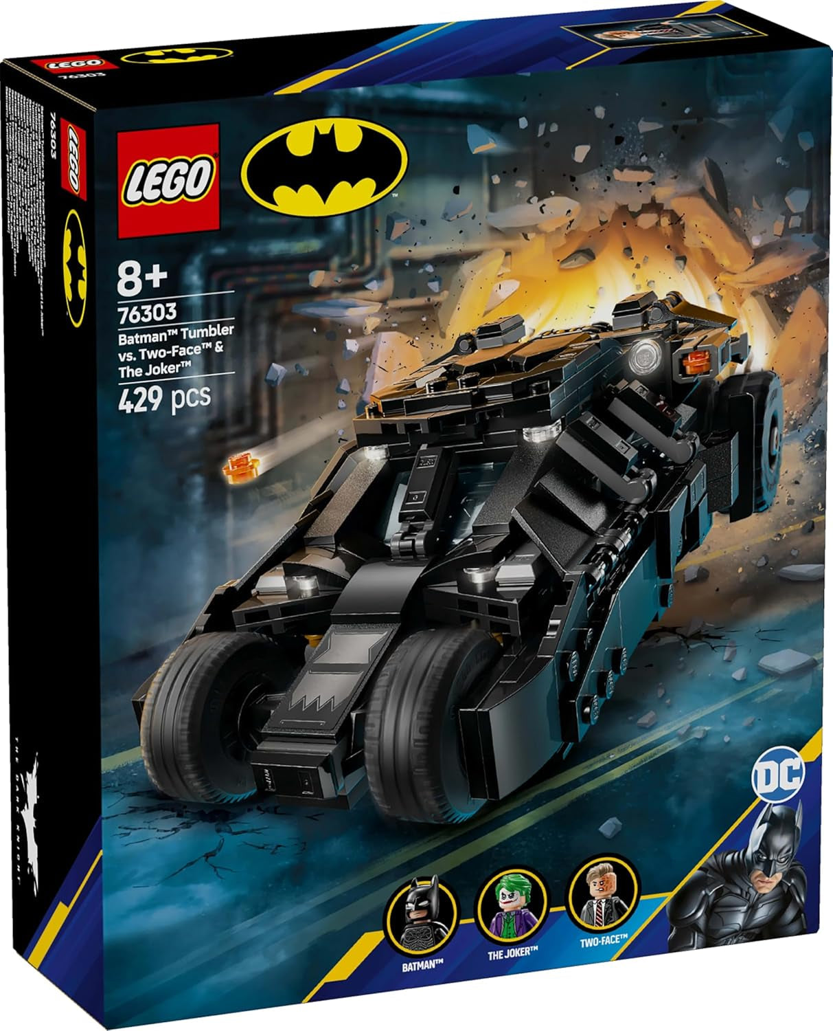 LEGO DC Batman: Batman Tumbler Vs. Two-Face & Joker - Superheldenspeelgoed met Batmobile-auto - Speelset met minifiguren - Cadeau voor jongens en meisjes vanaf 8 jaar 76303 Bouwsets Besuche in LEGO-Store