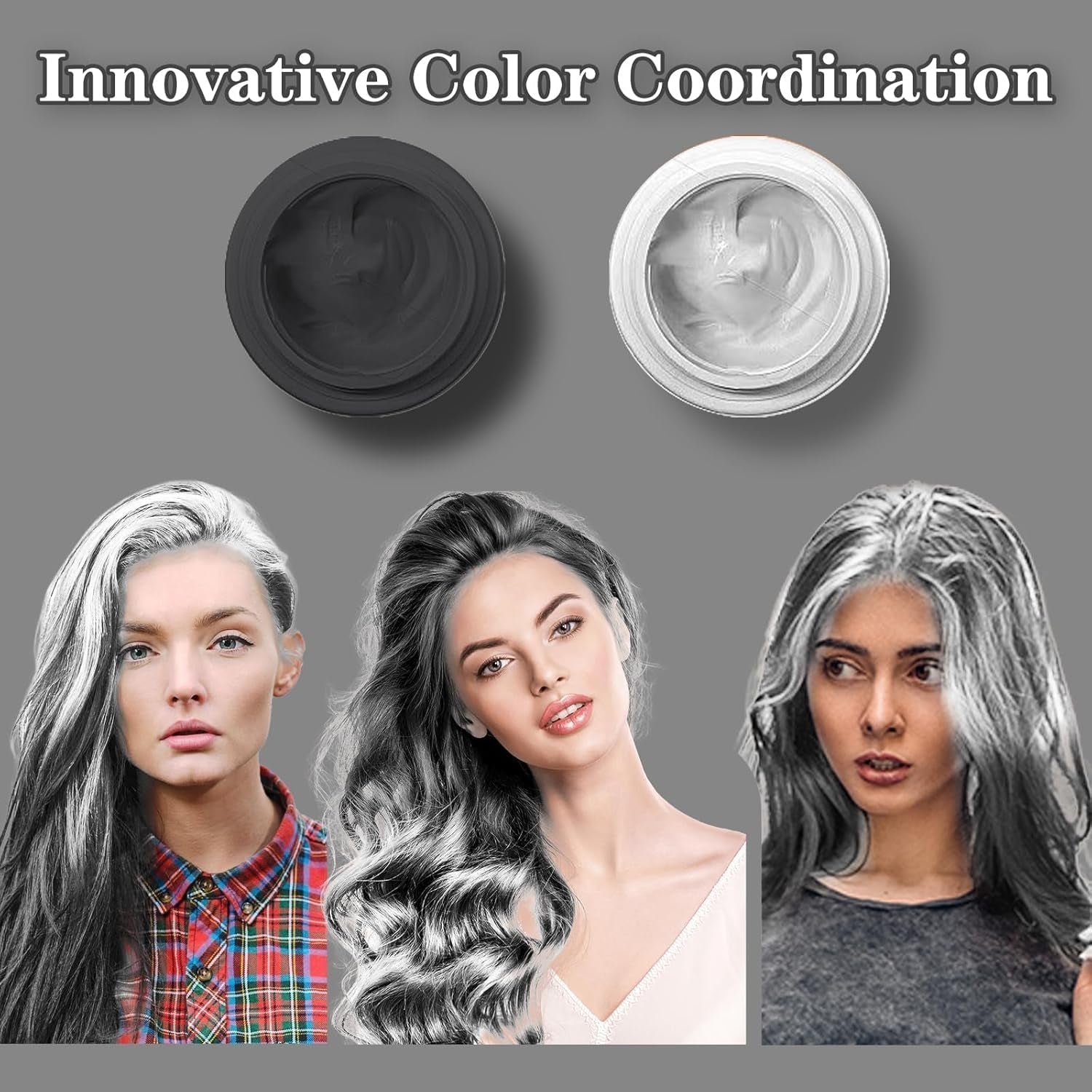 COLAYERIST Tijdelijke wasbare zwarte haarkleur Haarkleurwax voor mannen en vrouwen Haarmascara voor feest of cosplay Knoeivrije haarkleurproducten Haarverf Naty Shop