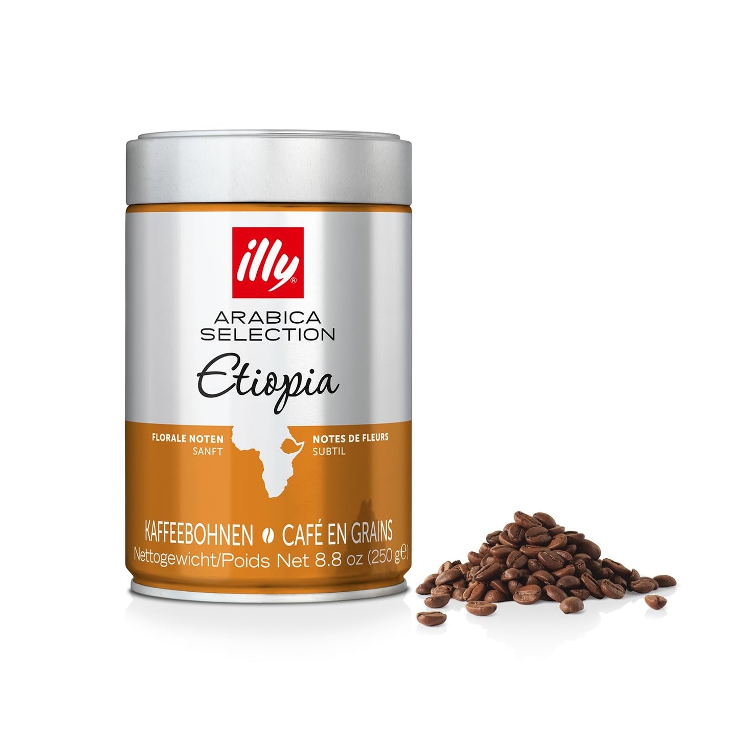 illy Koffiebonen Selectie van Ethiopië Luxe Arabica Koffiebonen 6 Pack (6 x 250g)