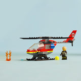 LEGO City Brandweerhelikopter, speelgoedhelikopter en pilootfiguurset, brandweerhelikopter voor een fantasierijke speelervaring, cadeau voor kinderen, jongens en meisjes vanaf 5 jaar 60411 Bouwsets Besuche den LEGO-Store