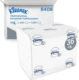 Kleenex toiletpapier voor één vel 8408, 2-laags toiletpapier in bulkverpakkingen, gemaakt van FSC-gecertificeerd papier, 36 pakken x 200 vellen (7.200 vellen)
