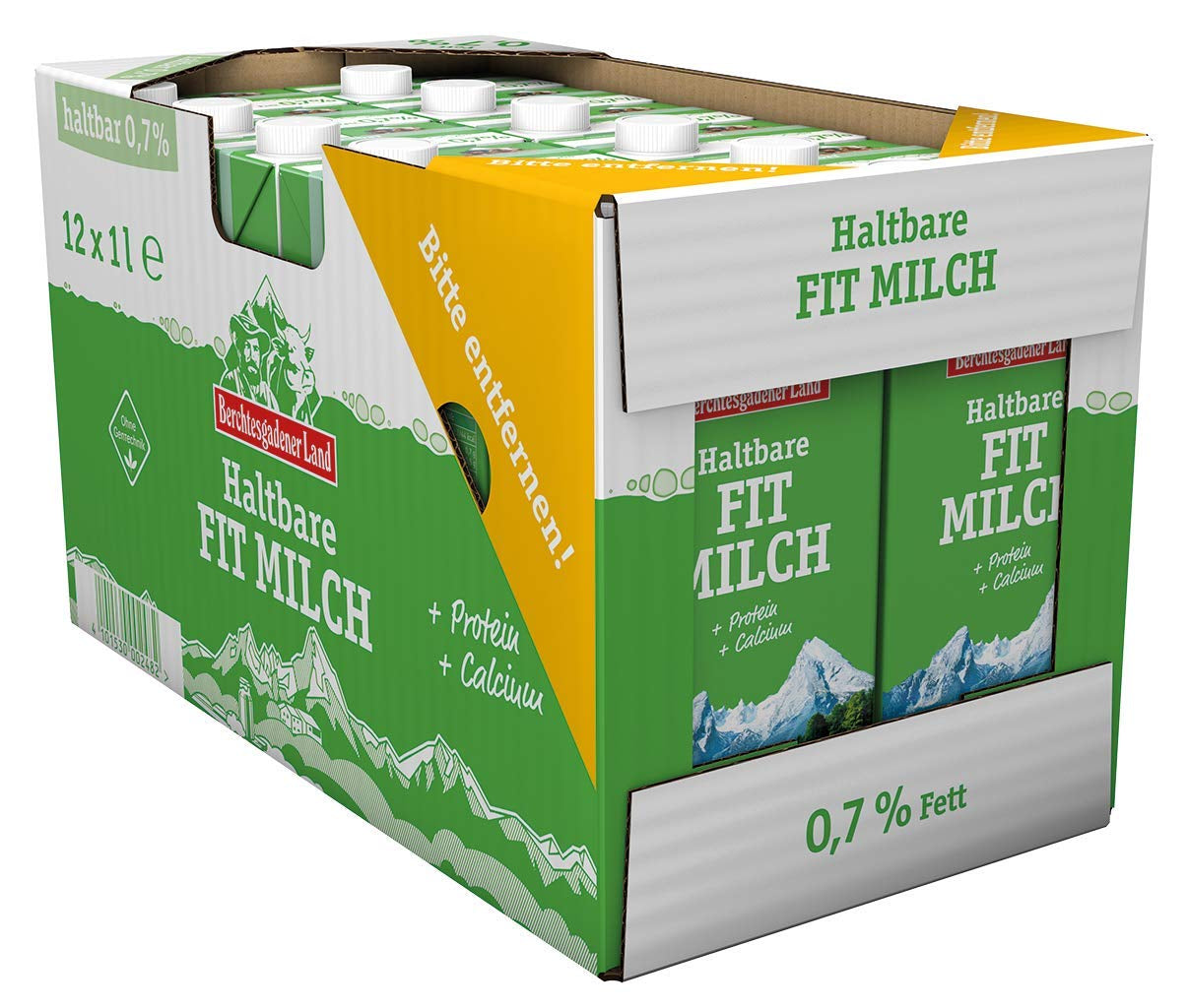 Berchtesgadener Land Haltbare Bergbauern-Milch, 1,5% Fett, 12er-pakket (12 x 1 l)