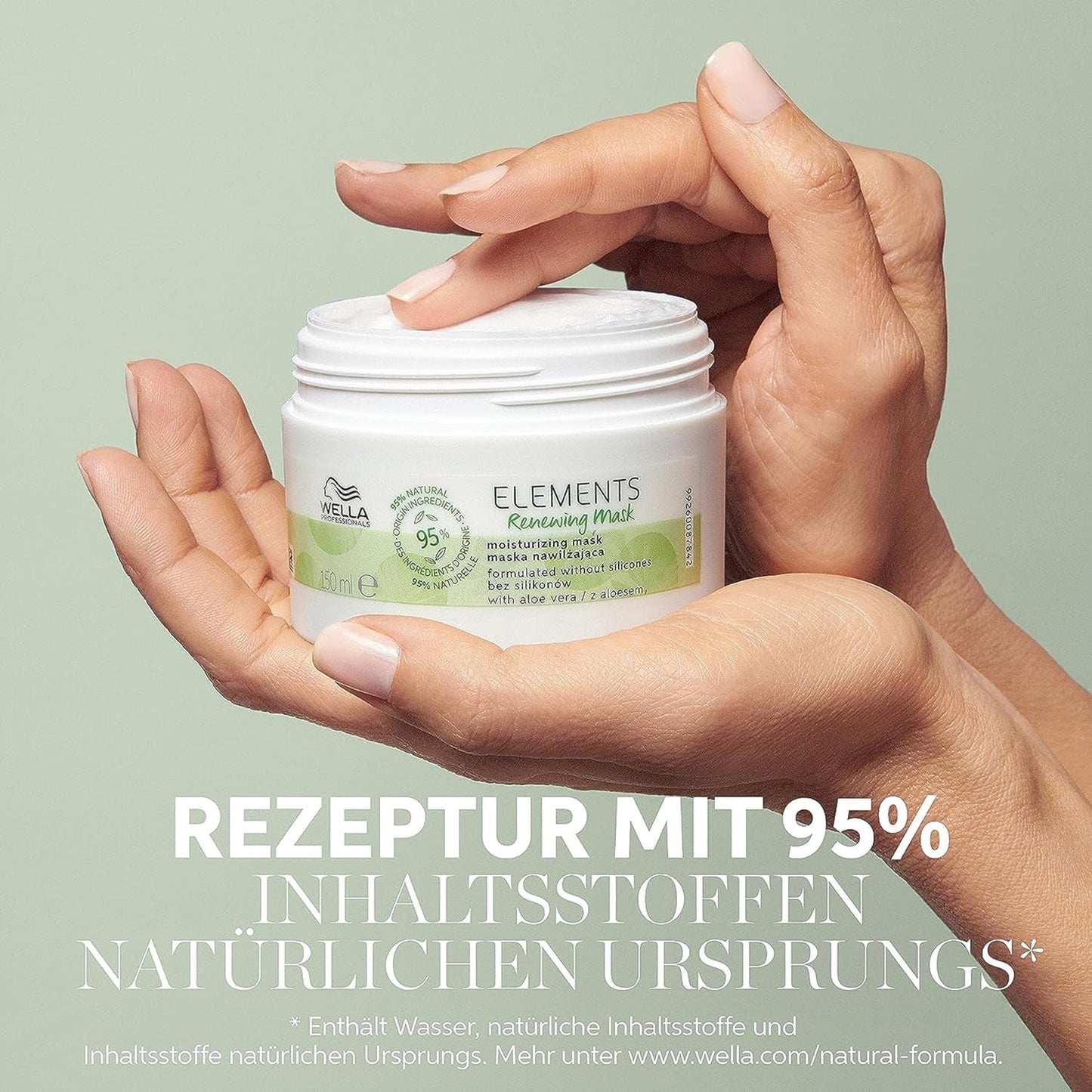 Wella Professionals Elements - natuurlijke verzorging voor droog, beschadigd haar en gevoelige hoofdhuid - leave-in conditioner, masker en spray met antioxidanten en olijfessence Naty Shop Haarmasker