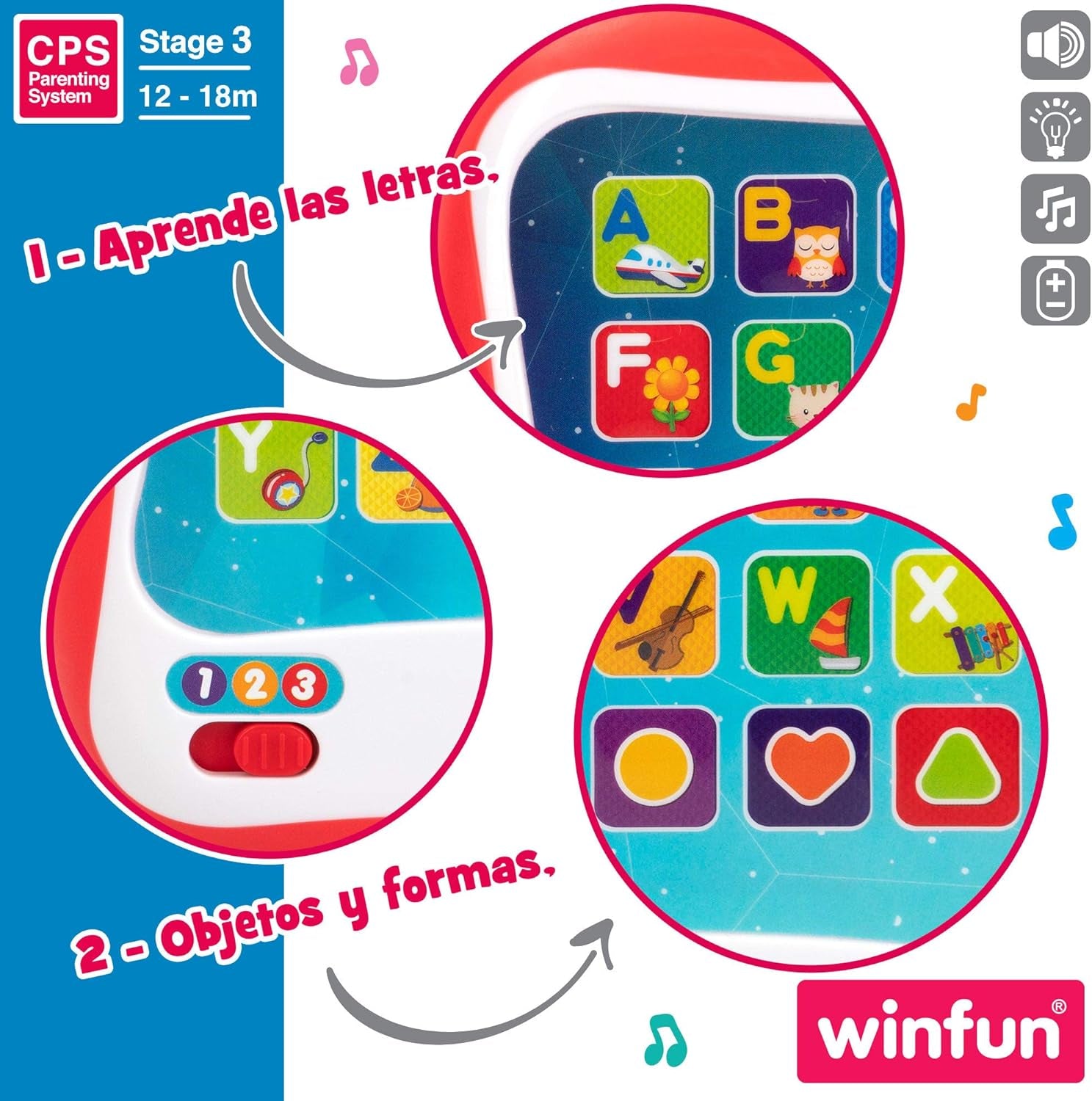 winfun ColorBaby 44256 Leerbakje met licht en geluid Babyspeelgoed Naty Shop