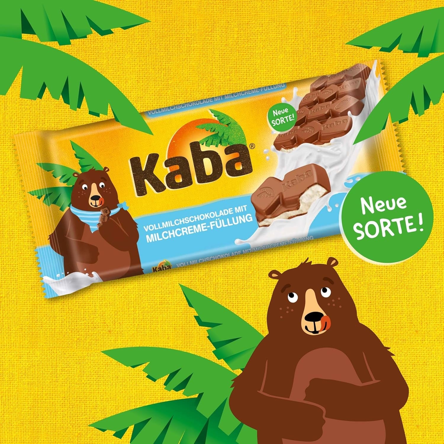 Kaba Volle Melk en Melkroom Met Chocolade Gevulde Chocoladereep 90g Reep Smeltende Chocolade Met Lichte Melkroom En Kaba Originele Smaak (Pak van 2)