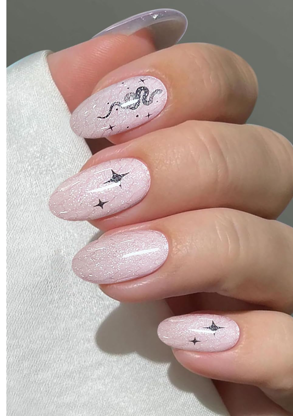 JMEOWIO Nagelfolie UV Hartend Schlange Stern UV Gel Nail Strips Nagelsticker Nagelaufkleber Nail Art Decoratie Nageldesign Zubehör