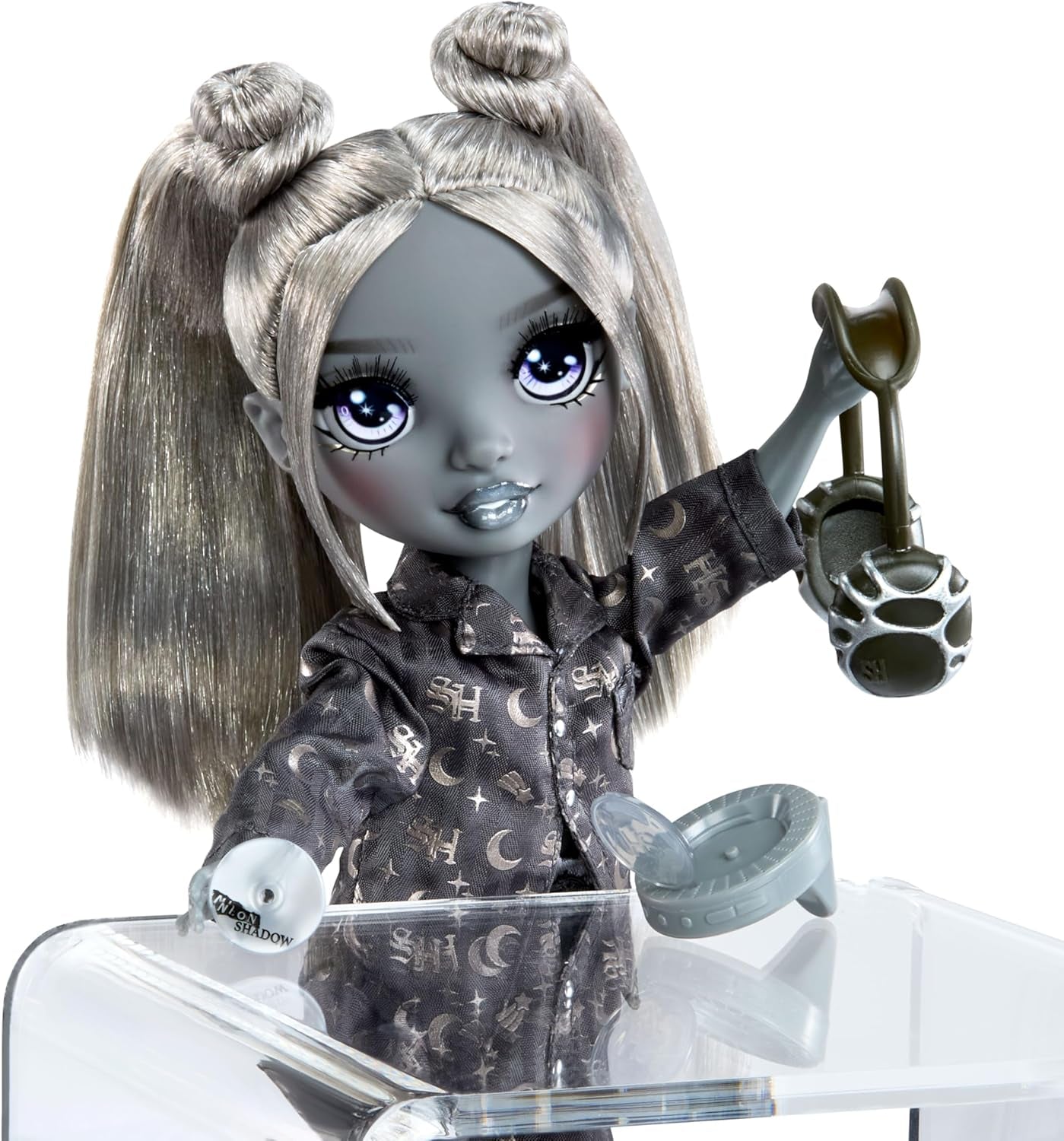 Rainbow High Shadow High Girl's Night - Luna Madison – 28 cm Modepuppe in grijs, grijs haar en outfit met accessoires en kammen – voor kinderen en kinderen vanaf 6 jaar