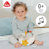 Fehn muziekdoos babyolifant in de maan - borduursel "Glow-in-the-dark" met het liedje "The moon has risen" - knuffel om je te helpen in slaap te vallen - speelgoed voor kinderen onderweg en thuis - vanaf 0+ maanden Babyspeelgoed Naty Shop