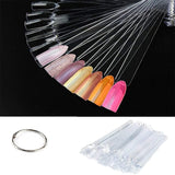 Nageldisplay, 40 stokjes kunstnagellak, capsules, praktische waaier, nail art