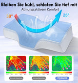 Nekkussen van traagschuim Ergonomisch orthopedisch kussen voor nek- en schouderpijn - Verkoelend slaapkussen voor zij-, rug- en buikslapers met neksteun Cervicale orthopedische kussens Naty Shop