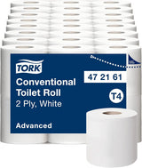 Toiletpapier Tork Kleine rol Wit T4, Advanced, 2-laags, 48 ​​× 200 vel, 472161
