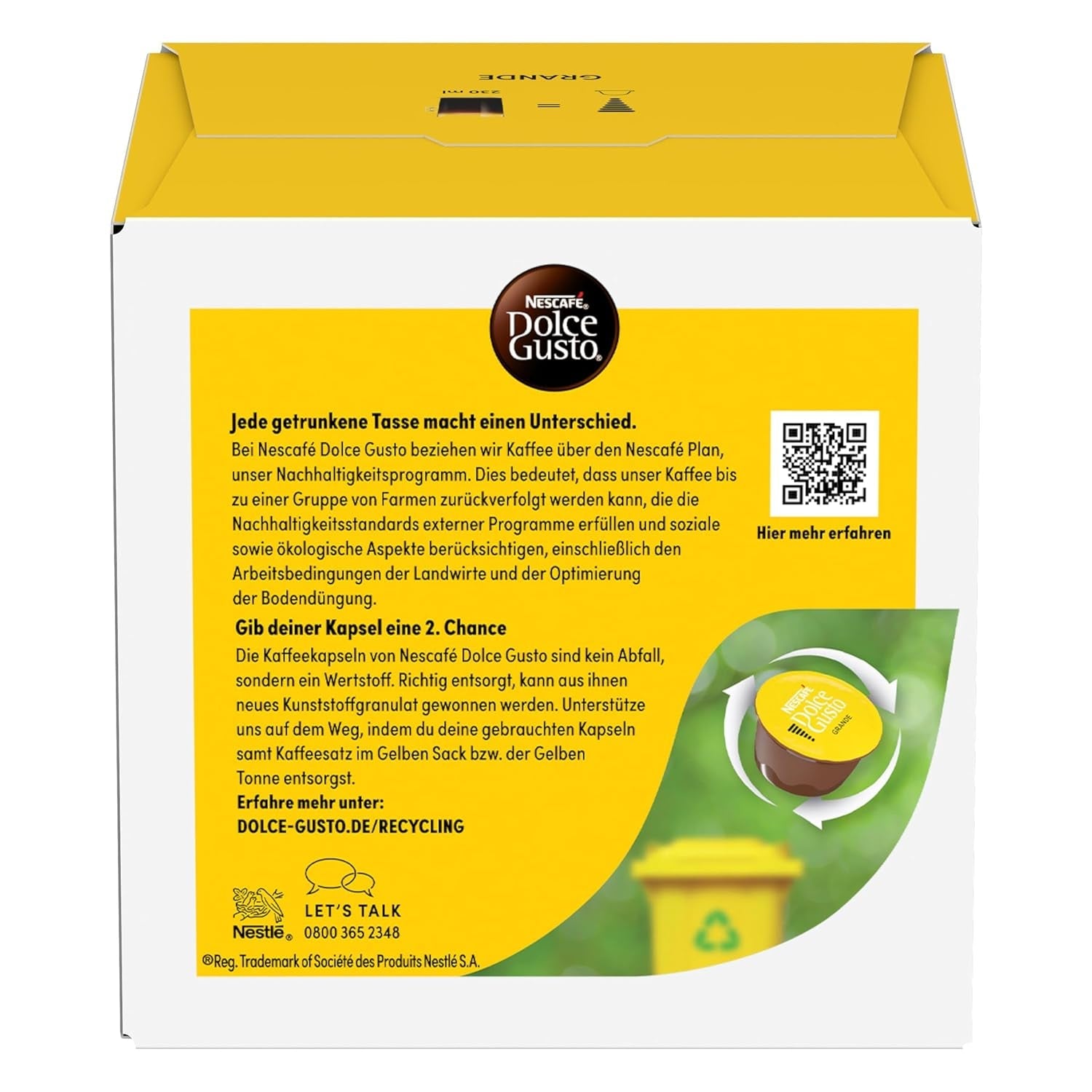 NESCAFÉ DOLCE GUSTO Grande Kaffeekapseln 3er-pakket (3 x 16 Kapseln)