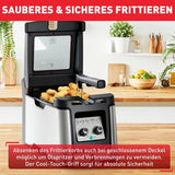 Tefal FR600D Clear Duo Frituurpan, frituren met minder rook en geurtjes, inhoud 1,2 kg, thermostaat, timer, groot kijkvenster zonder condens Huishoudelijke apparaten Naty Shop