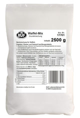 RUF Waffel-Mix, Großpackung, Grundmischung Zur Herstellung Von Waffeln Im Waffeleisen, Für Großküchen, Kantinen, Hotels en Restaurants, 1 X 2500G Mix voor bakken en koken Naty Shop Wafelteig Single