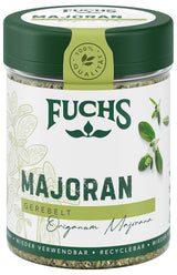Fuchs Gewürze - Marjolein gerebelt - zum Würzen von Kartoffelgerichten, Fleischgerichten oder Eintöpfen - natuurlijke ingrediënten - 10 g in wiederverwendbarer, recyclebarer Dosis