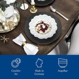 Villeroy & Boch Toy's Delight Royal Classic 12-delige serviesset, vaatwasser- en magnetronbestendig, wit, borden, 4-persoons serviesset, kerstservies, speelgoed, premium porselein