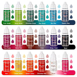 Vloeibare kleurstofset, 18 kleuren x 10 ml, sterk geconcentreerde kleurstof voor het bakken van taarten, koekjes, macarons, taartdecoratie, paaseieren, fondant, deeg, doe-het-zelf-slijm, zepen, bakaccessoires