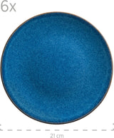 MÄSER ontbijtset, OSSIA keramiek, koningsblauw, blauw