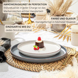 SÄNGER Bombay Maanlicht | 12-delige keramische serviesset voor 4 personen, 4 dinerborden, 4 dessertborden, 4 kommen, diverse kleuren | DE WAARDE-COLLECTIE