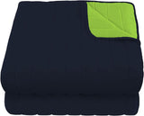 Elegant dekbed voor tweepersoonsbed 260 X 270 cm Donkerblauw/Appelgroen Bedden en dekbedden Besuche den Italian Bed Linen-Store
