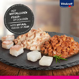 Vitakraft Poésie Délice, Fish Selection, Nassfutter Katze, Katzennassfutter in Sauce, met Seelachs, met Kabeljau, ohne Zusatz von Zucker en Getreide (1 Paket met 6x 85g)