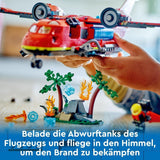 LEGO City Brandweervliegtuig, Kinderspeelgoedvliegtuig brandweerset, bouwset met 3 brandweerfiguren en vuurdecoratie, uitstekend cadeau-idee voor jongens en meisjes vanaf 6 jaar 60413 Bouwsets Besuche den LEGO-Store