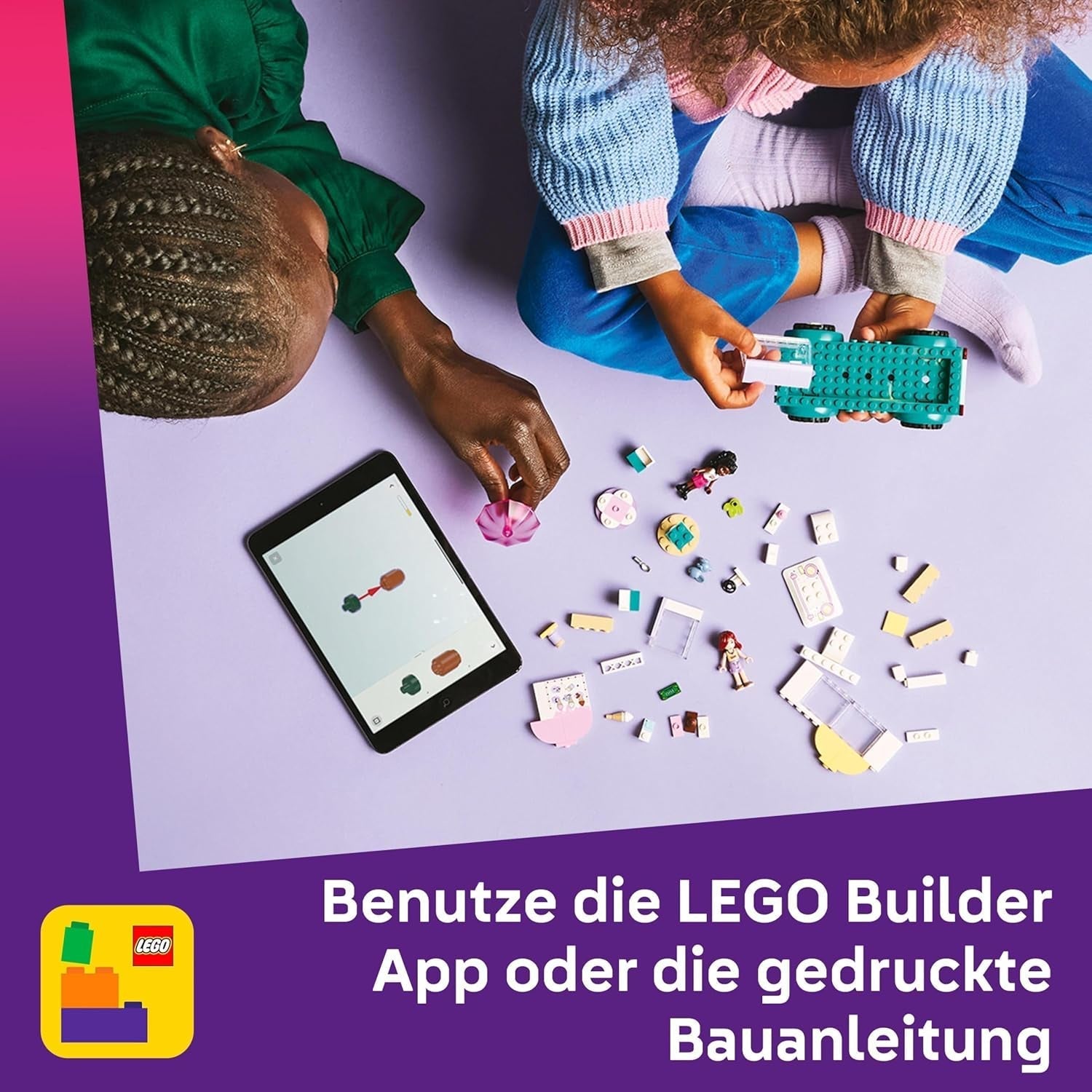 LEGO Friends Heartlake City IJscowagen Fantasiespelset 2 figuren en een konijntje Bouwset 4 jaar oude meisjes Speelgoedfiguur Minifiguur Bouwspeelgoed 42644 Bouwsets Bekijk de LEGO-Store