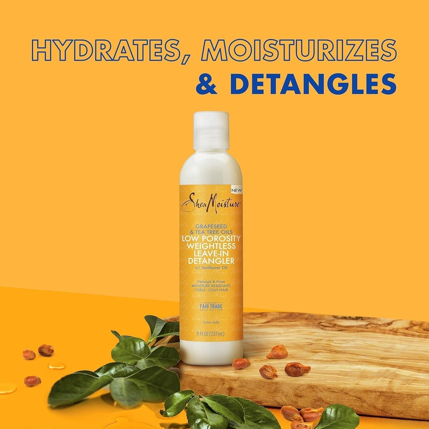 Gewichtloos hydraterend ontwarrend product Flesje van 237 ml voor krullend/golvend haar Ontwarrende producten Naty Shop