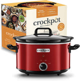 Slowcooker crock-pot, 2 temperatuurinstellingen + warmhoudfunctie, 3,5 liter (3-4 personen), rood [SCV400RD] Slowcooker Naty Shop Standaardtitel