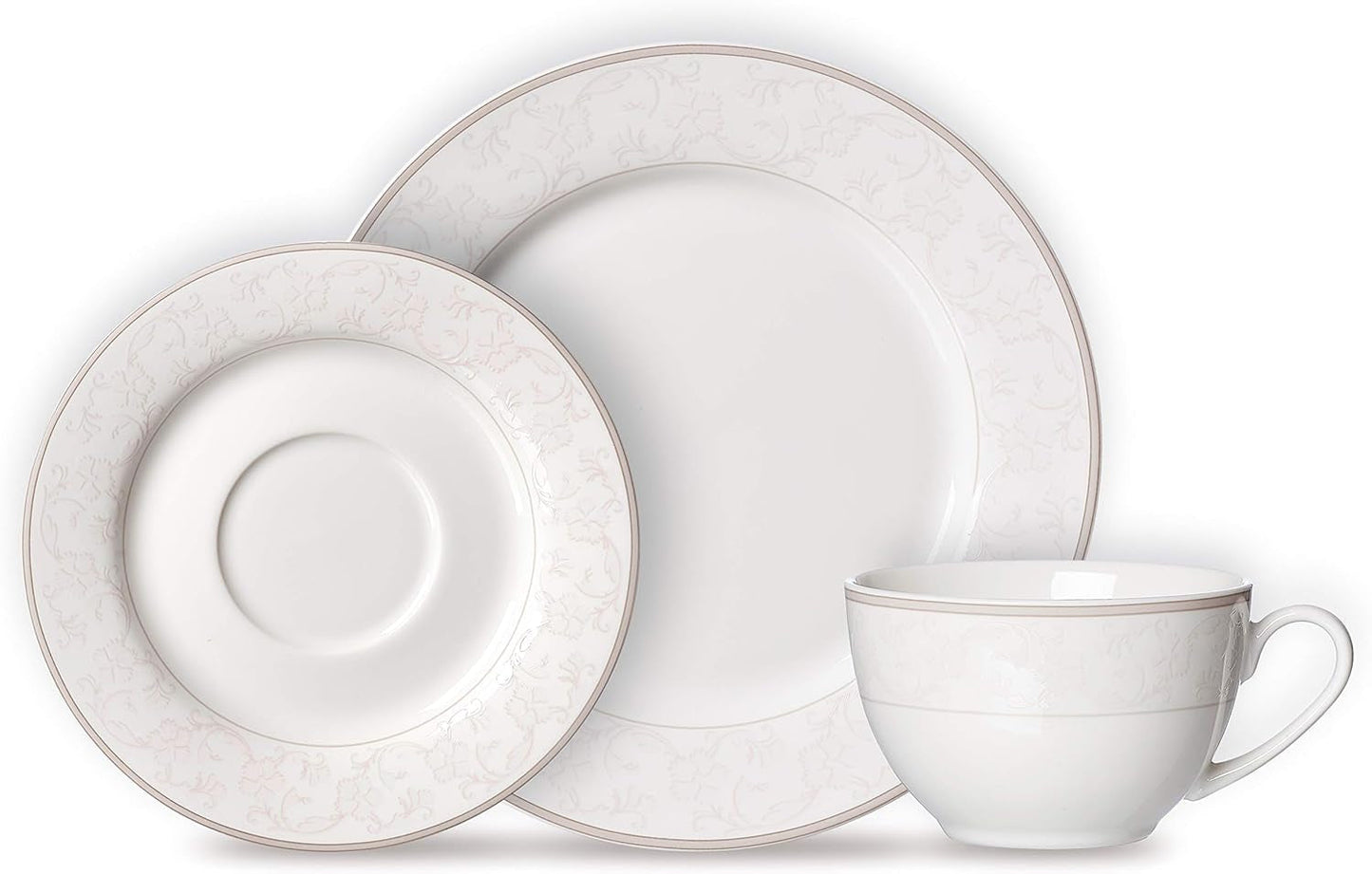 Ritzenhoff & Breker Isabella koffieservies, 18-delig, fijn porselein, wit met ornamenten, 37 x 26 x 25 cm