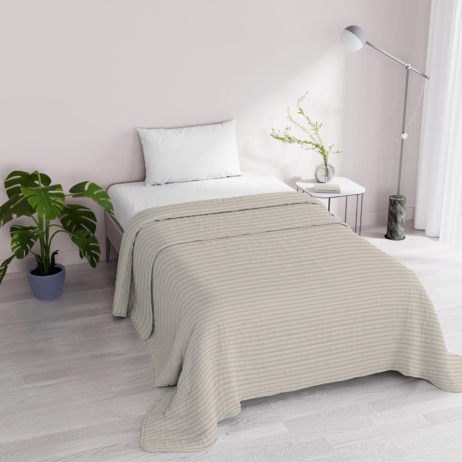 Zomerdekbed Satin Stripes, polyester, crème, 260X250 Cm Dekbedden en dekbedden Naty Shop Tortelduif 170X250 Cm
