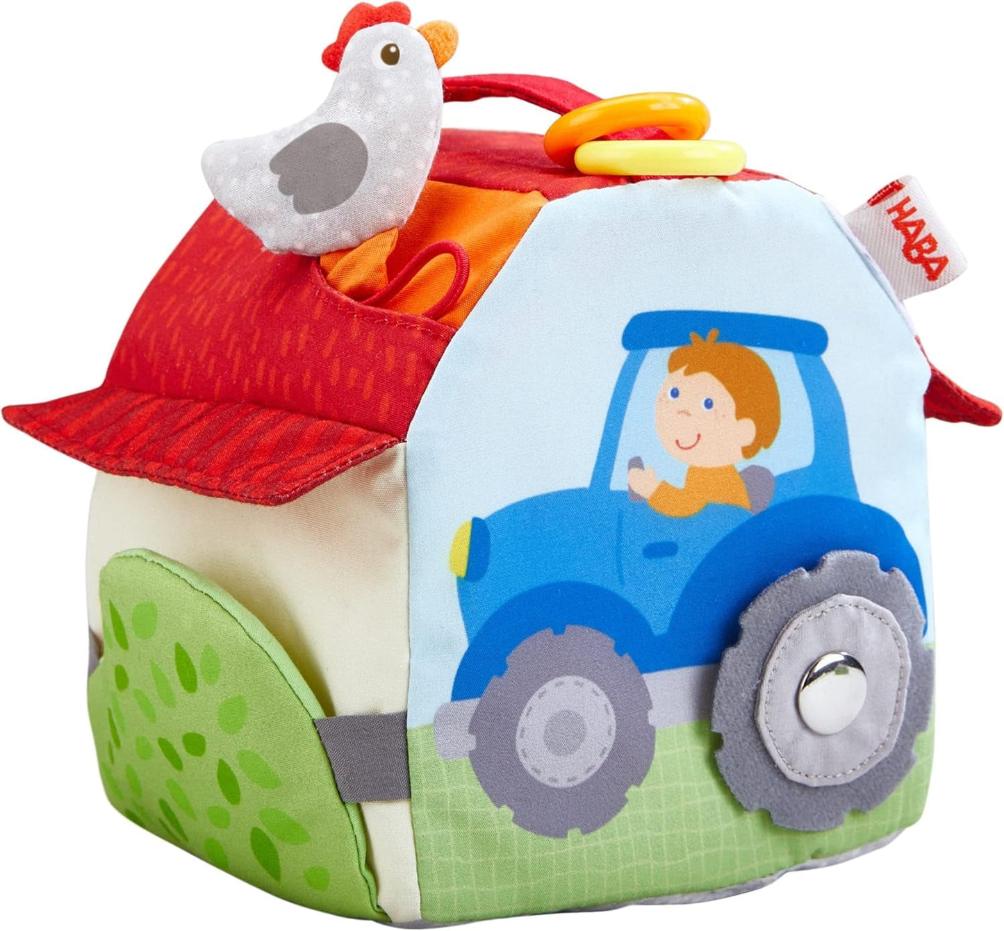 HABA 306383 - Speelkubusboerderij, multifunctioneel speelgoed vanaf 6 maanden Babyspeelgoed Naty Shop