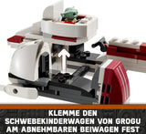 LEGO Star Wars Ontsnapping met de BARC Speeder, de Mandalorian set, speelgoedfiets met zijspan, inclusief de figuren Kelleran Beq en Grogu, cadeau voor jongens en meisjes vanaf 8 jaar 75378 Bouwsets Beuche in LEGO-Store