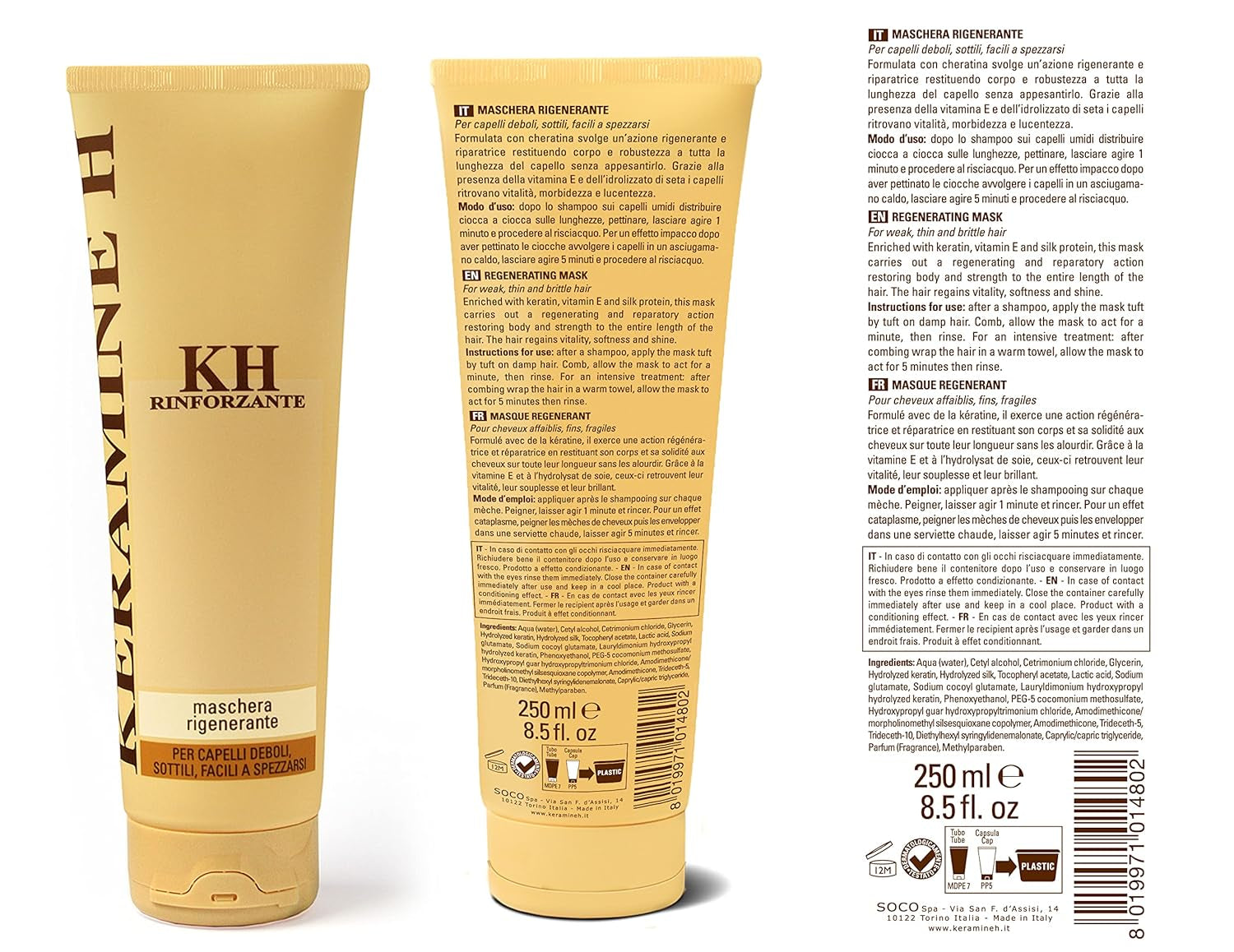 Regenererend masker - 250 ml, 21 Naty Shop haarmasker