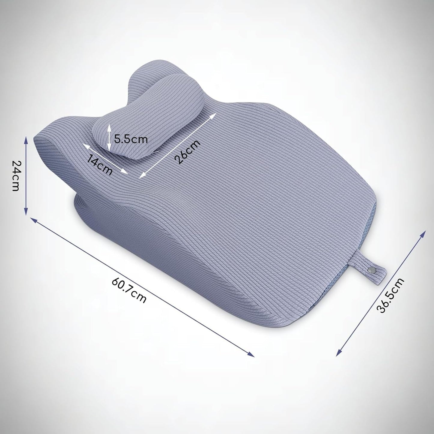 Leeskussen voor bed en bank, verenkussen, traagschuim bedkussen, zijslaapkussen, ergonomisch rugsteunkussen voor lezen en tv kijken