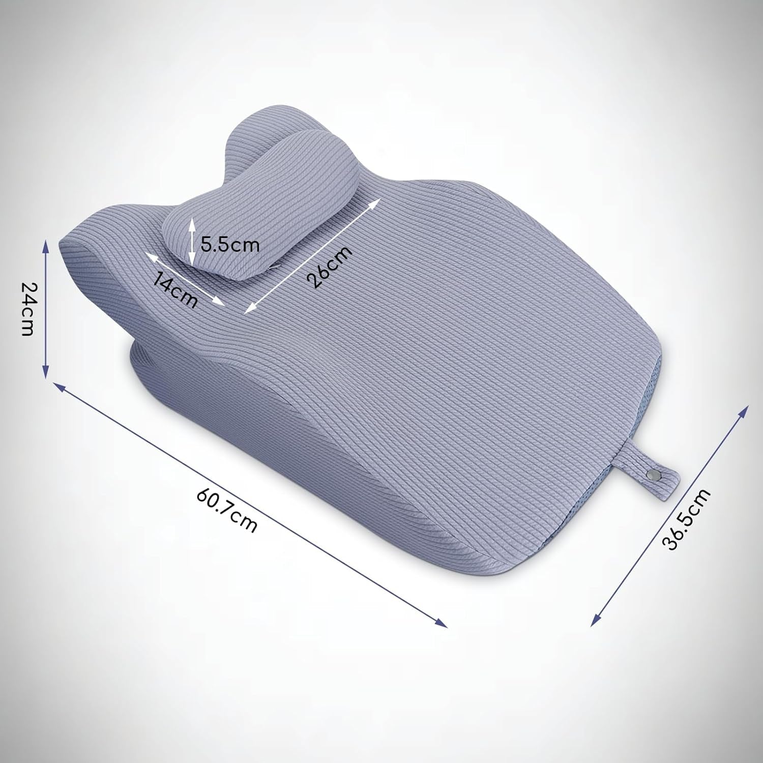 Leeskussen voor bed en bank, verenkussen, traagschuim bedkussen, zijslaapkussen, ergonomisch rugsteunkussen voor lezen en tv kijken