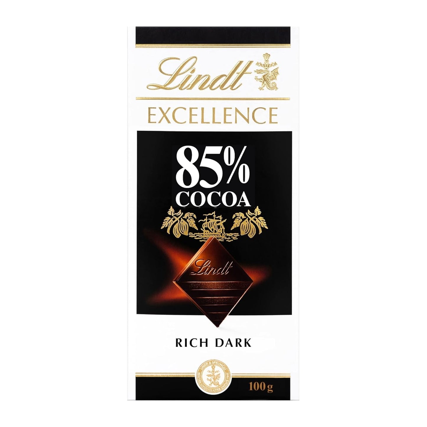 Lindt-chocolade | Reep EXCELLENCE 85% Cacao | 100g | Extra pure chocolade | Veganistische chocoladereep