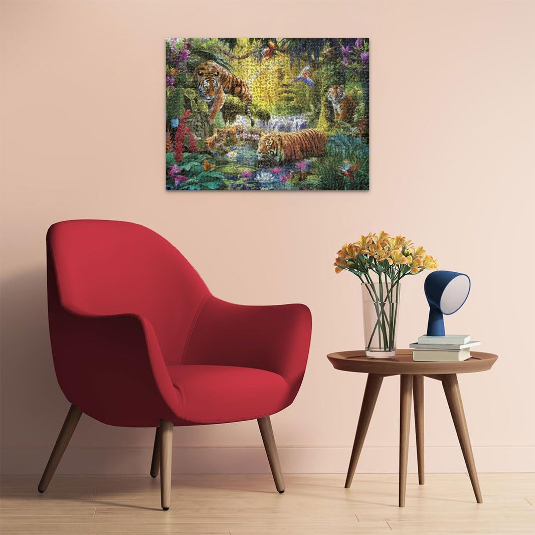 Ravensburger Puzzel 12000696 - Idylle aan het wateroog - Legpuzzel van 1500 stukjes voor volwassenen en kinderen vanaf 14 jaar, puzzel met tijgermotief Puzzel Naty Shop