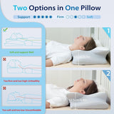 HOMCA Nekkussen Kussen, Memory Foam Ergonomisch kussen 3D-koelende kussensloop voor rug-, zij- of buikligging, 62 X 41 X 9,5/12,5 Cm Cervicale orthopedische kussens Naty Shop