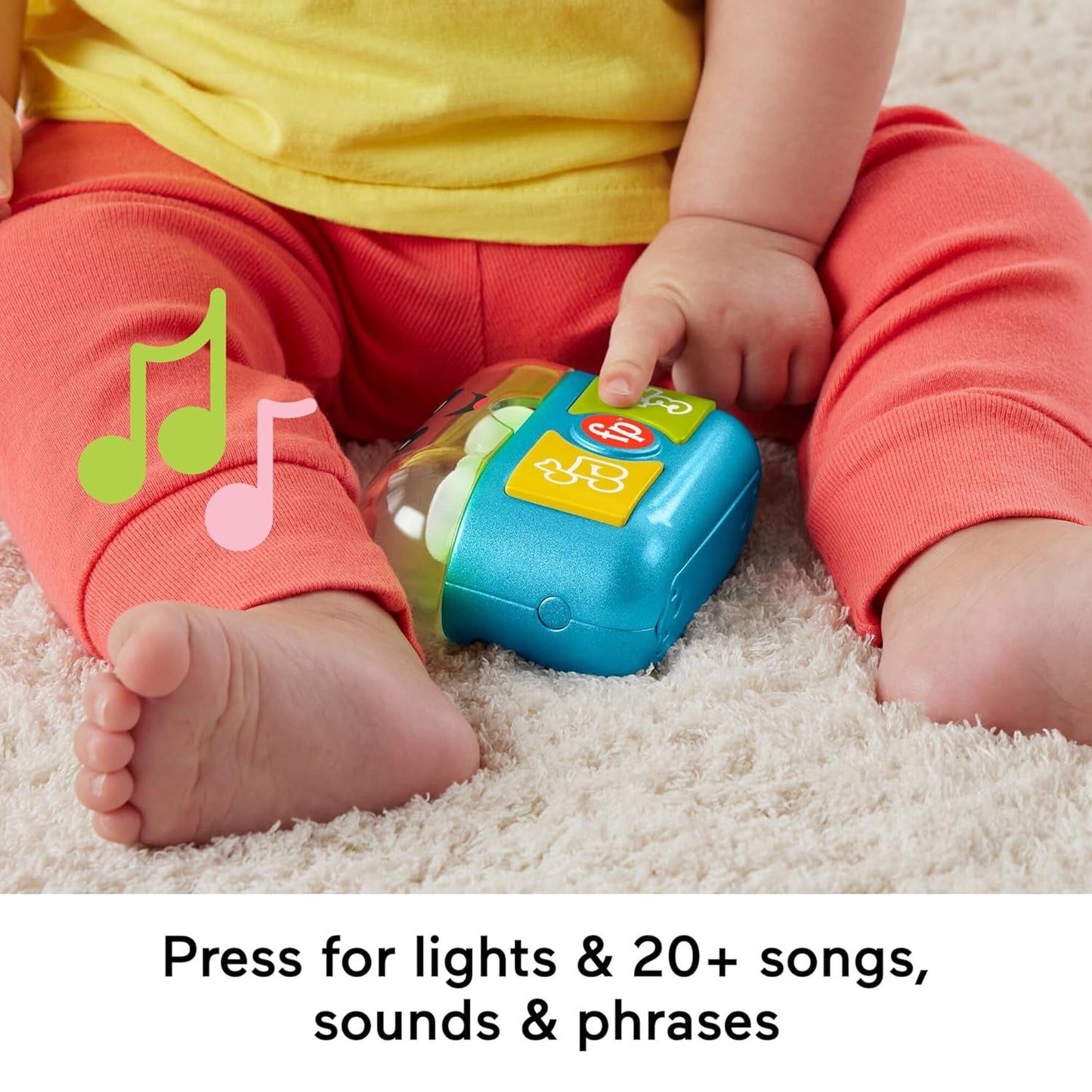 FISHER-PRICE Leuk leren en spelen met speel-oordopjes - Interactieve oordopjes met leuke lichtjes, leerliedjes en fijne motorische activiteiten, 20+ liedjes en zinnen, 6 maanden en ouder, HWY45 babyspeelgoed Naty Shop