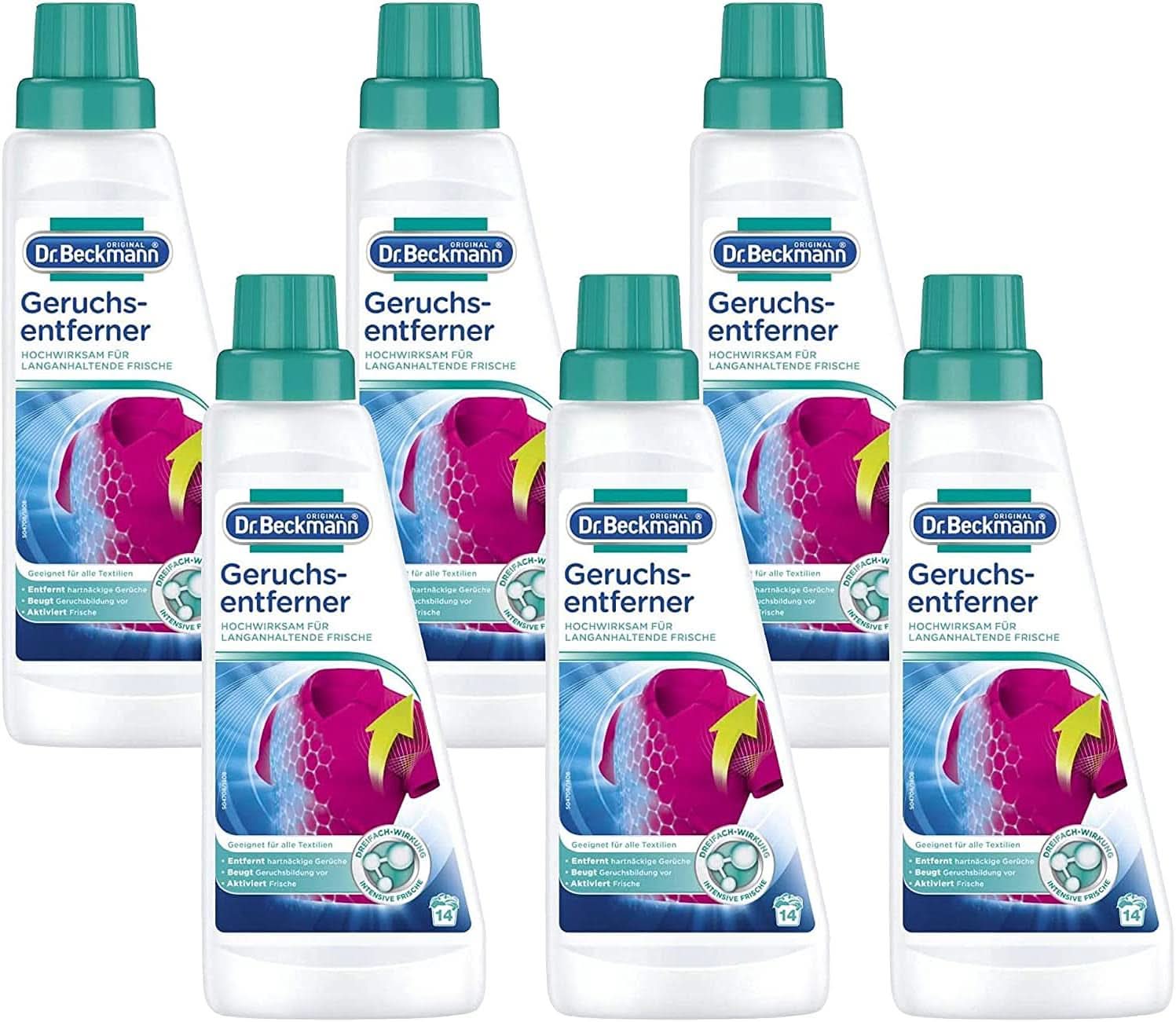Dr Beckmann Geurverwijderaar, Verwijdert hardnekkige geuren uit hoogpolige tapijten, 500ml Naty Shop 3 liter 6 x 500ml