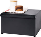 Yamazaki 4352 TOWER broodmand wit staal minimalistisch 40 x 34,5 x 24 cm voedselopbergdozen Naty Shop zwart one size