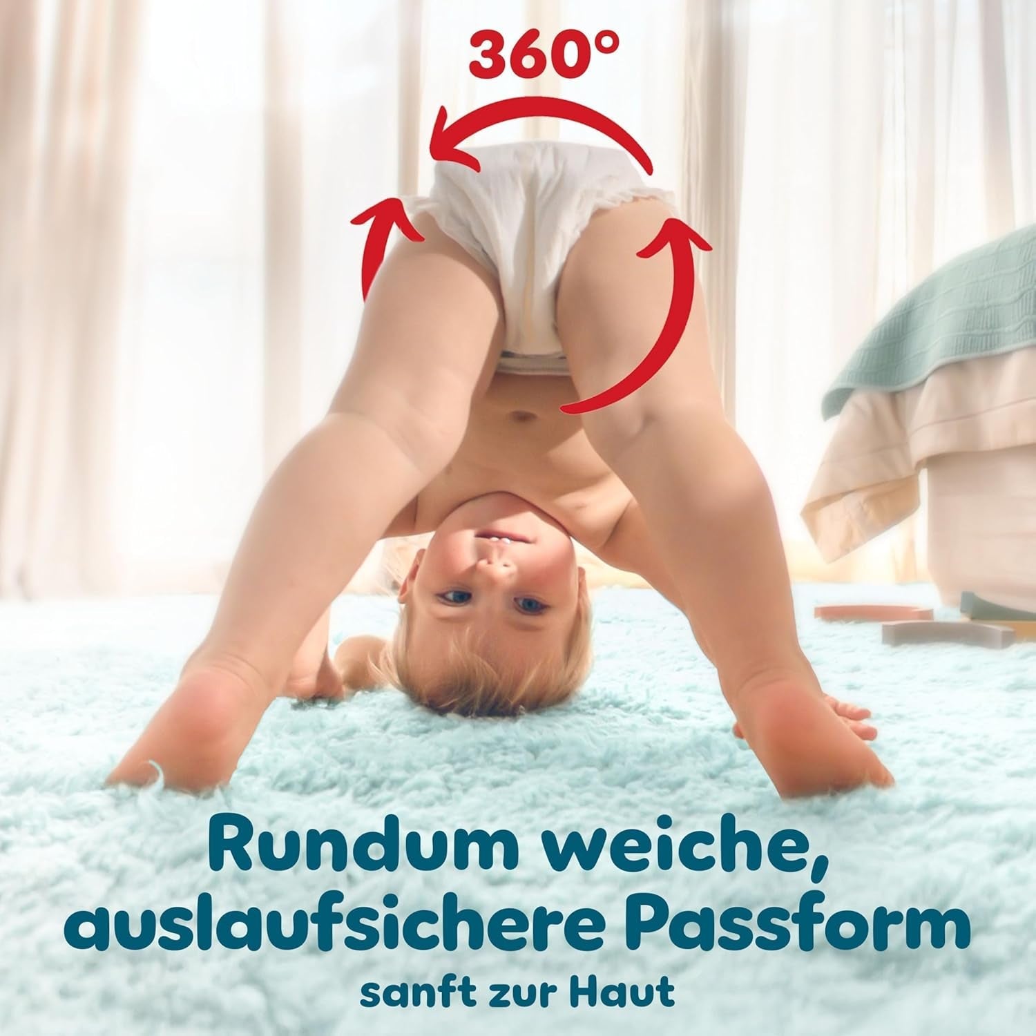 Pampers Premium Protection Broekje Maat 7, 123 Luiers, 15kg+, met 360° aanpassing en zachte anti-lek manchetten voor optimaal comfort en bescherming