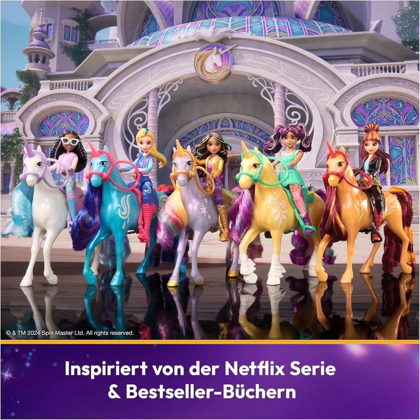 Unicorn Academy AVA en Unicorn Leaf Set - Originele figuren van ca. 12 cm groot uit de populaire Netflix-serie Met twee accessoires en haarborstels Voor fantasierijk rollenspel, voor kinderen vanaf 4 jaar Actiefiguren Naty Shop